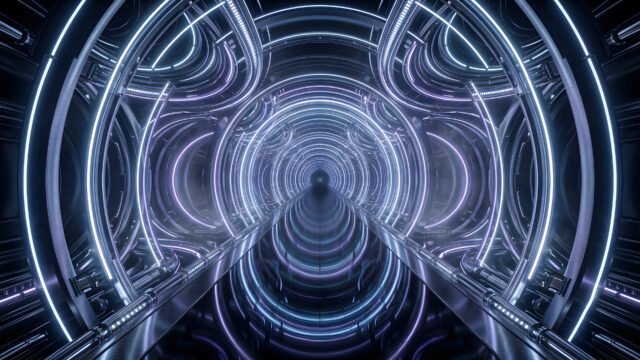 Infinite Light Tunnel Futuristic Abstract4K & 8K UHD Wallpaper 3840x2160 - Free Download