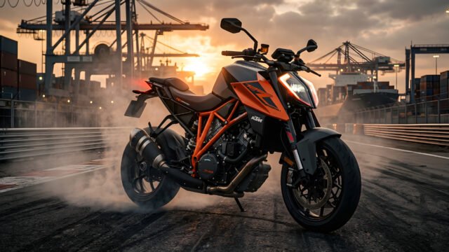 KTM 1290 Super Duke R Dockside Racetrack Wallpaper 4K UHD 3840x2160 - Free Download