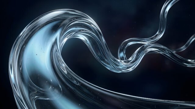 Liquid Glass Abstract Wallpaper 4K & 8K UHD – Premium Transparent Wave Background 3840x2160 - Free Download