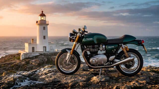 Triumph Thruxton 1200 RS Coastal Lighthouse Wallpaper (4K & 8K UHD) 3840x2160 - Free Download