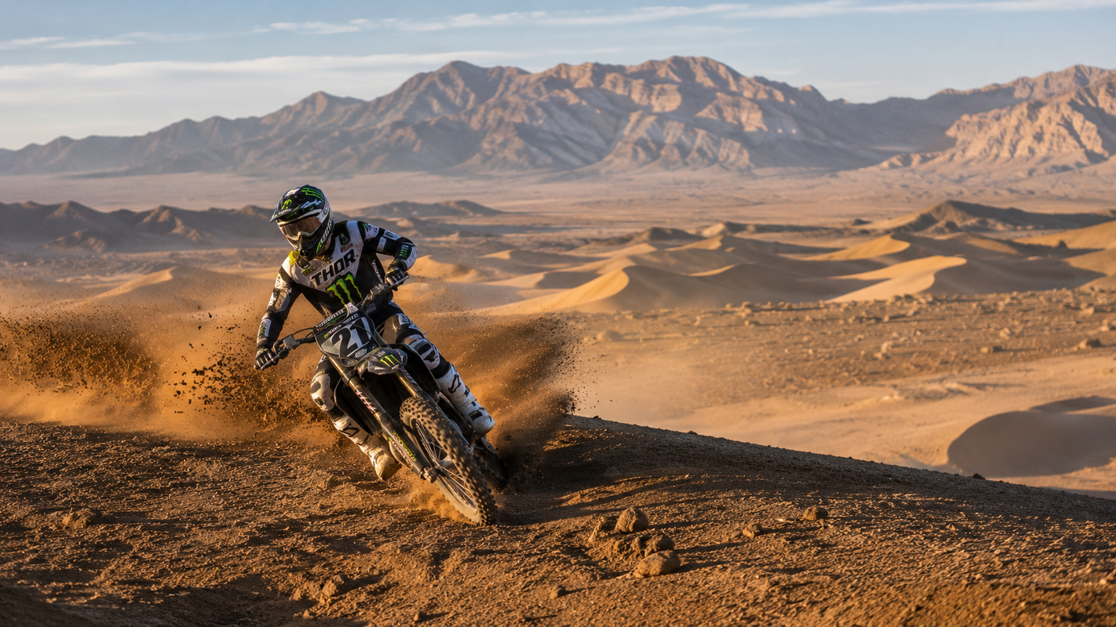 Desert Motocross Dirt Bike Wallpaper – 4K Off-Road Action - pixora4k.com