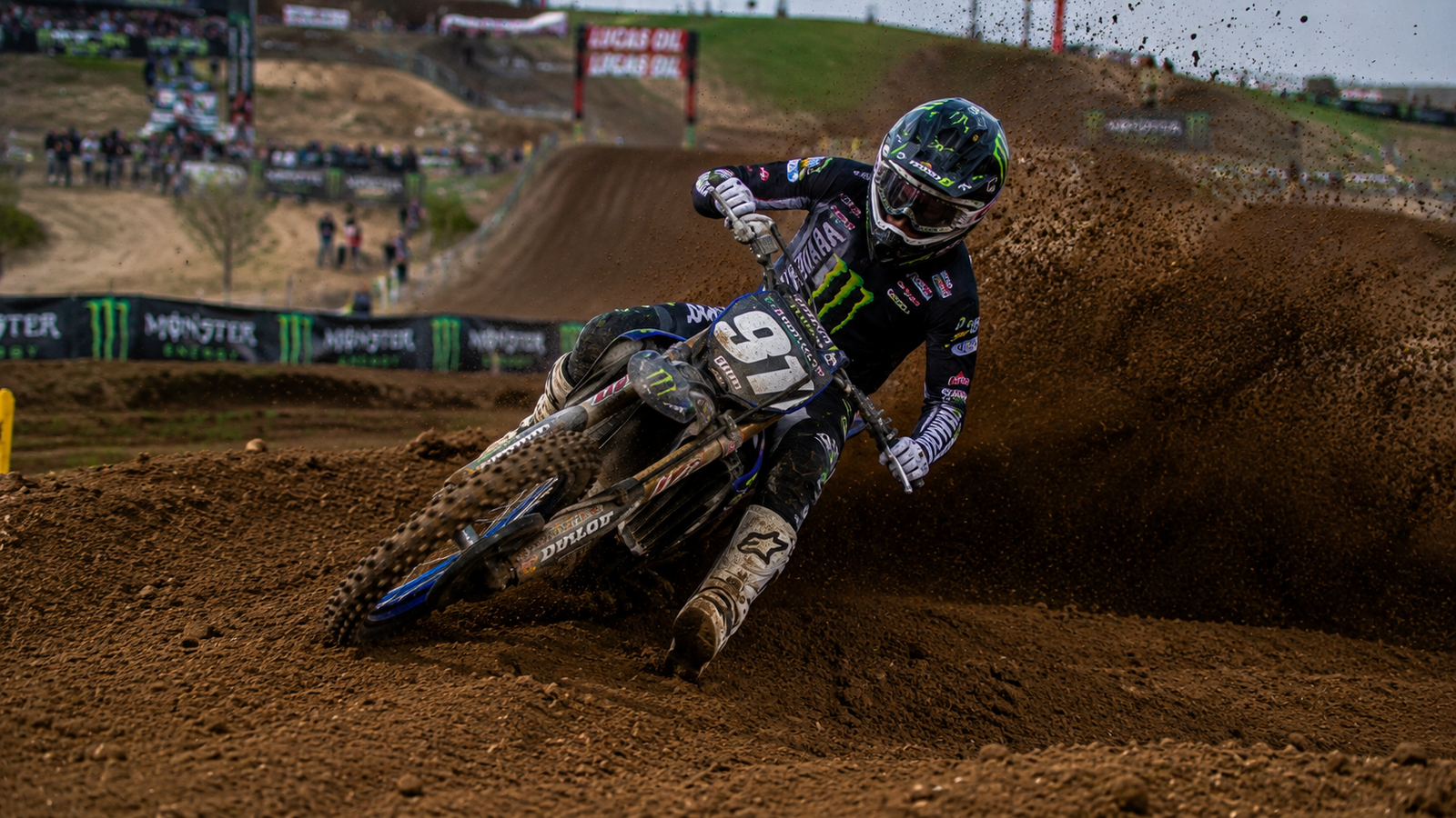 Motocross Dirt Cornering 4K Sports Desktop Wallpaper - pixora4k.com