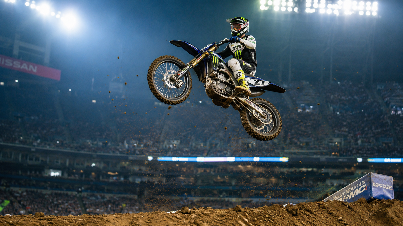 Supercross Stadium Jump 4K Sports Desktop Wallpaper - pixora4k.com