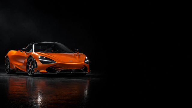Orange McLaren 720S Dark Studio 4K Desktop Wallpaper 3840x2160 - Free Download