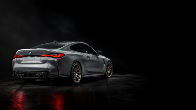 BMW M4 CSL Silver Coupe 4K Dark Desktop Wallpaper 3840x2160 - Free Download