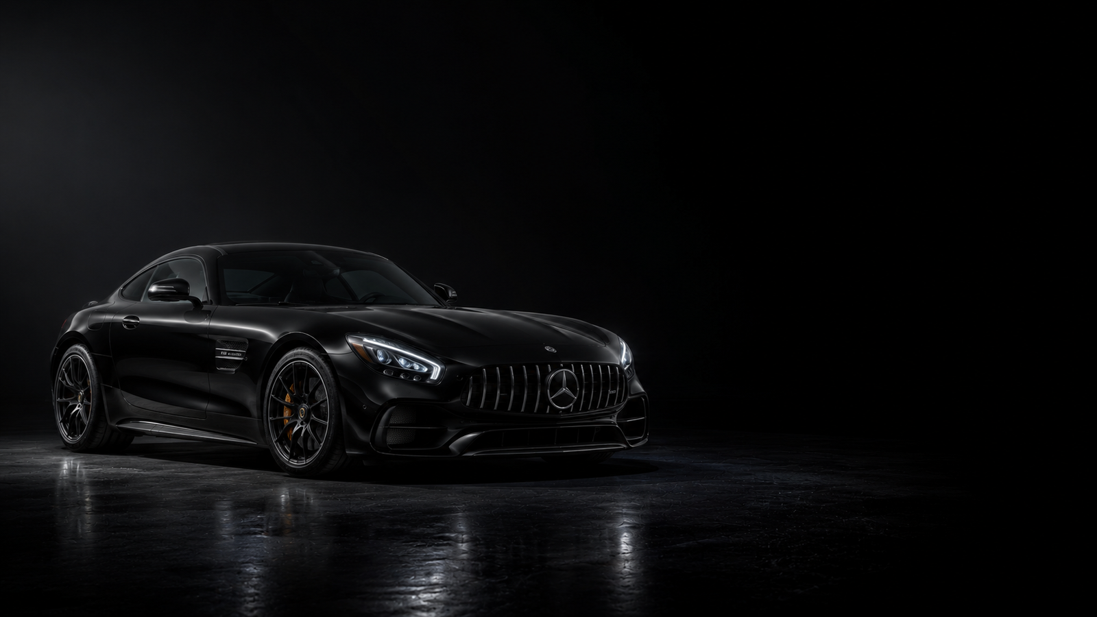 Mercedes-AMG GT Black Coupe 4K Dark Desktop Wallpaper - pixora4k.com
