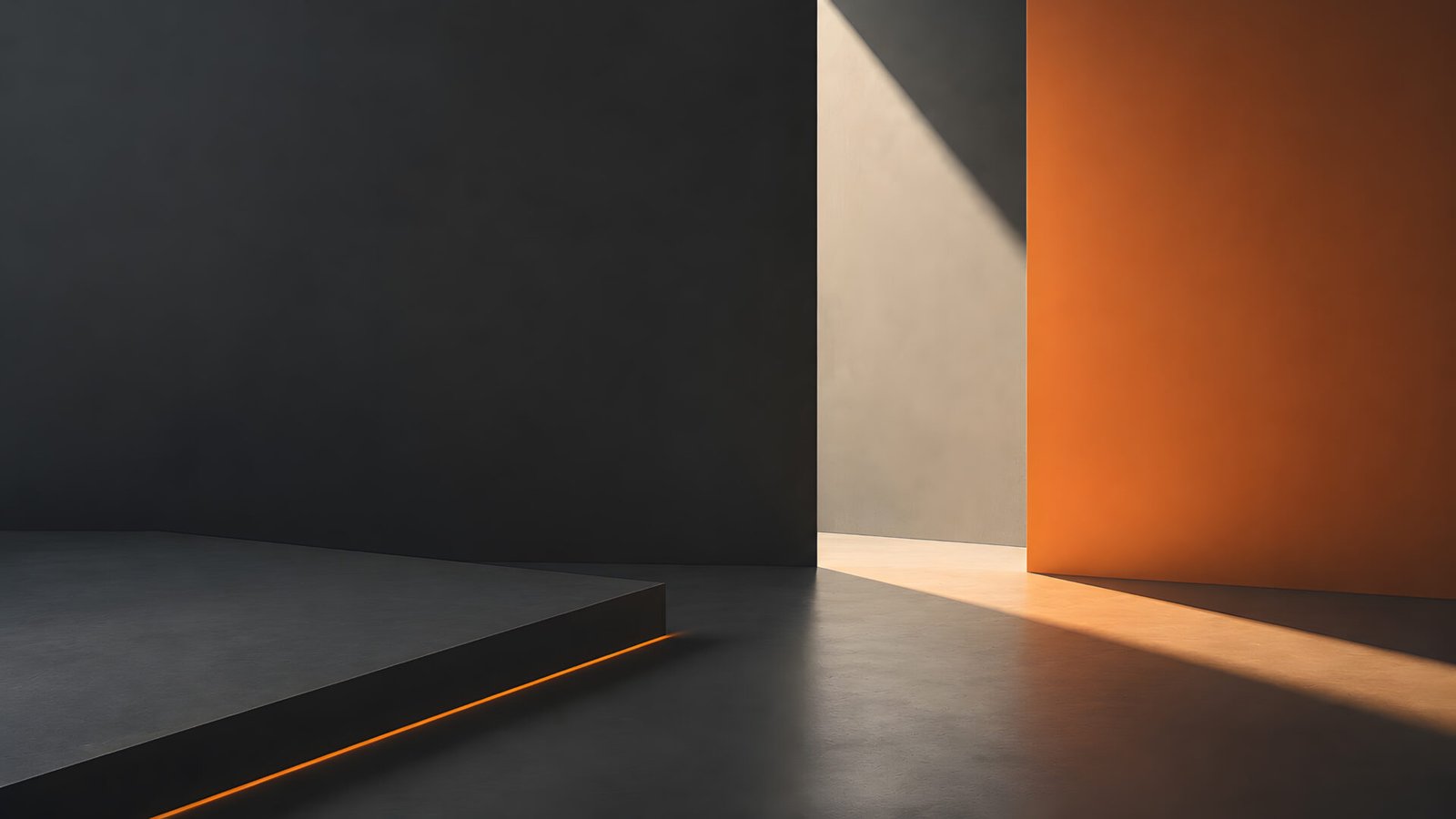Ember Geometry Architectural 4K Wallpaper | Dark Minimal Studio HD - pixora4k.com
