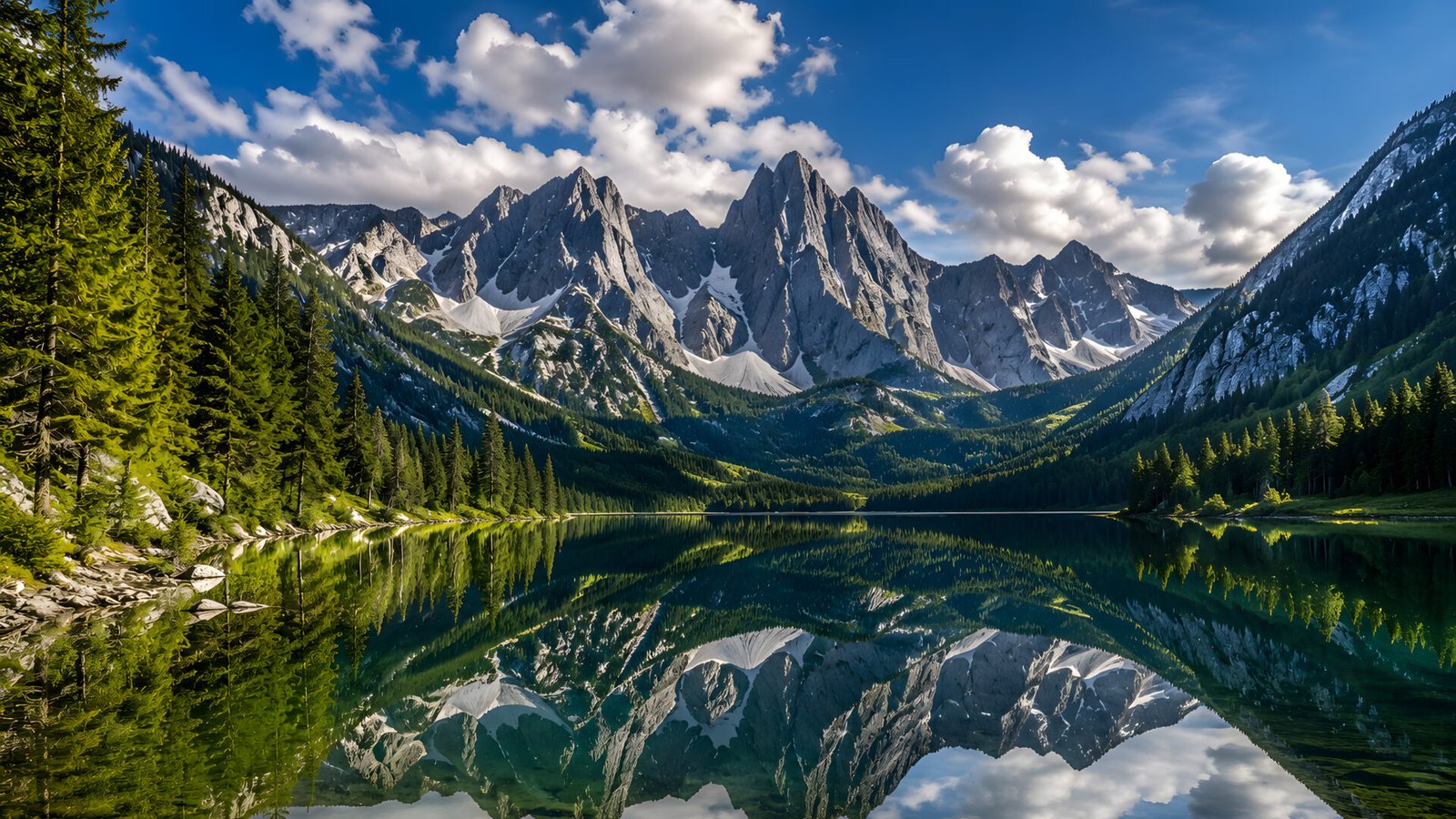 Mountain Reflection Lake 4K Wallpaper | Perfect Mirror Nature HD - pixora4k.com