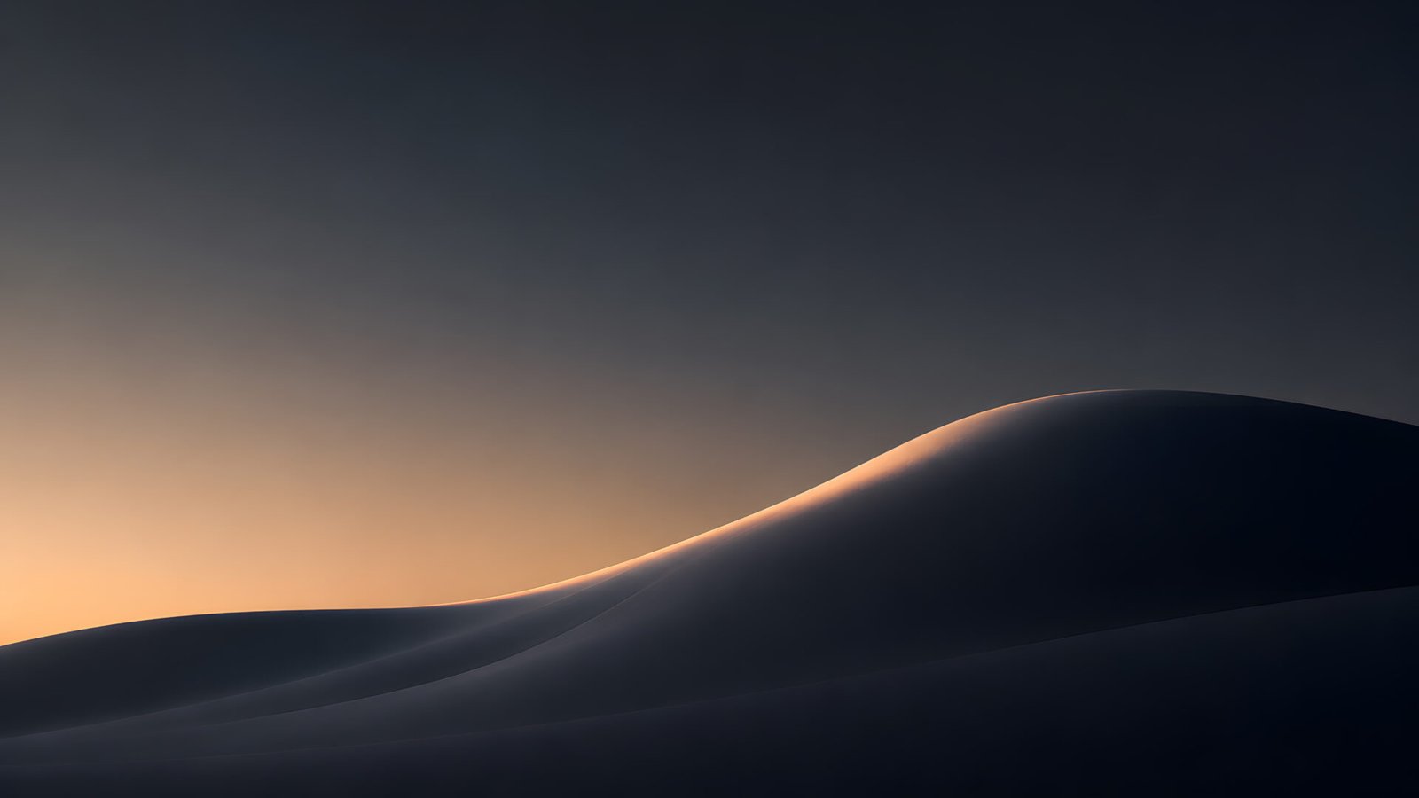 Silent Dune Dark Desert 4K Wallpaper | Minimalist Sunset HD - pixora4k.com