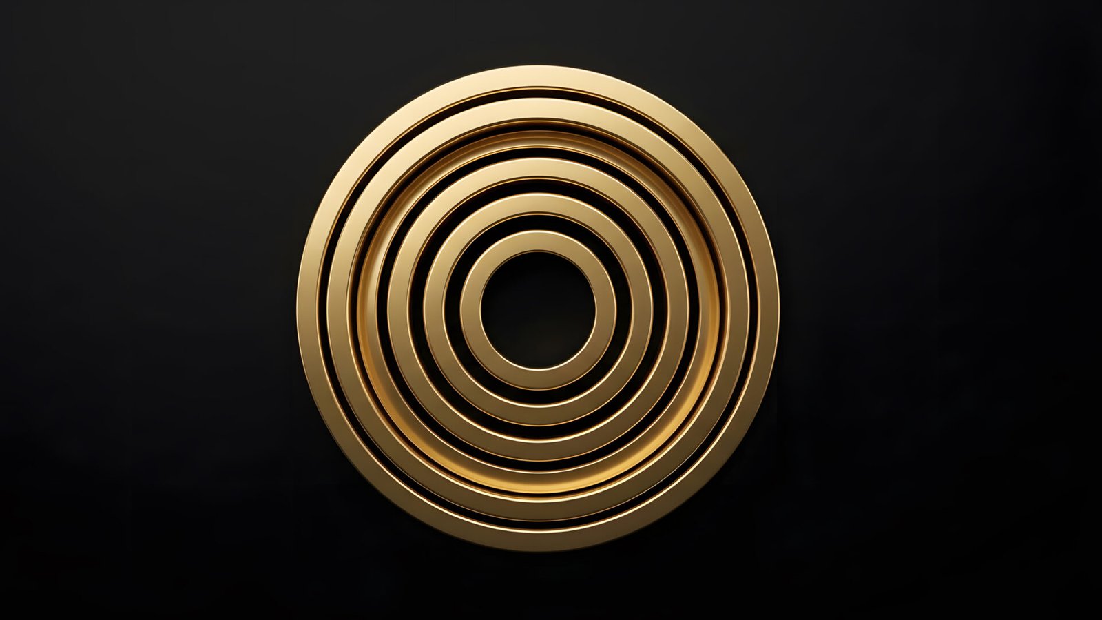The Golden Iteration 4K Wallpaper | Luxury Abstract Circle HD - pixora4k.com