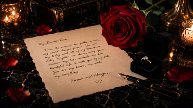 Romantic Love Letter and Rose Wallpaper in 4K UHD 3840x2160 - Free Download