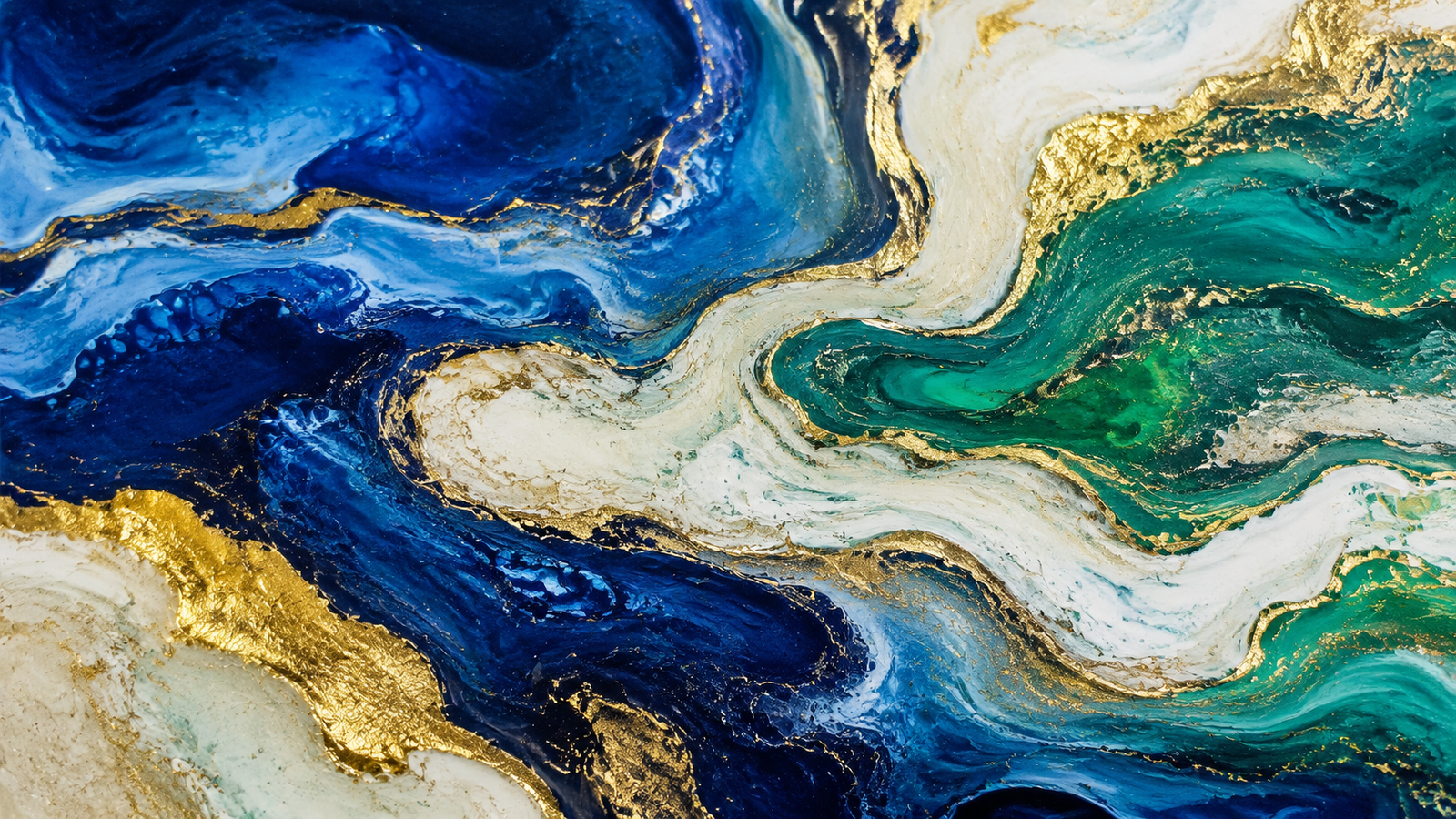 Luxury Blue Green Abstract Gold Marble 4K Wallpaper - pixora4k.com