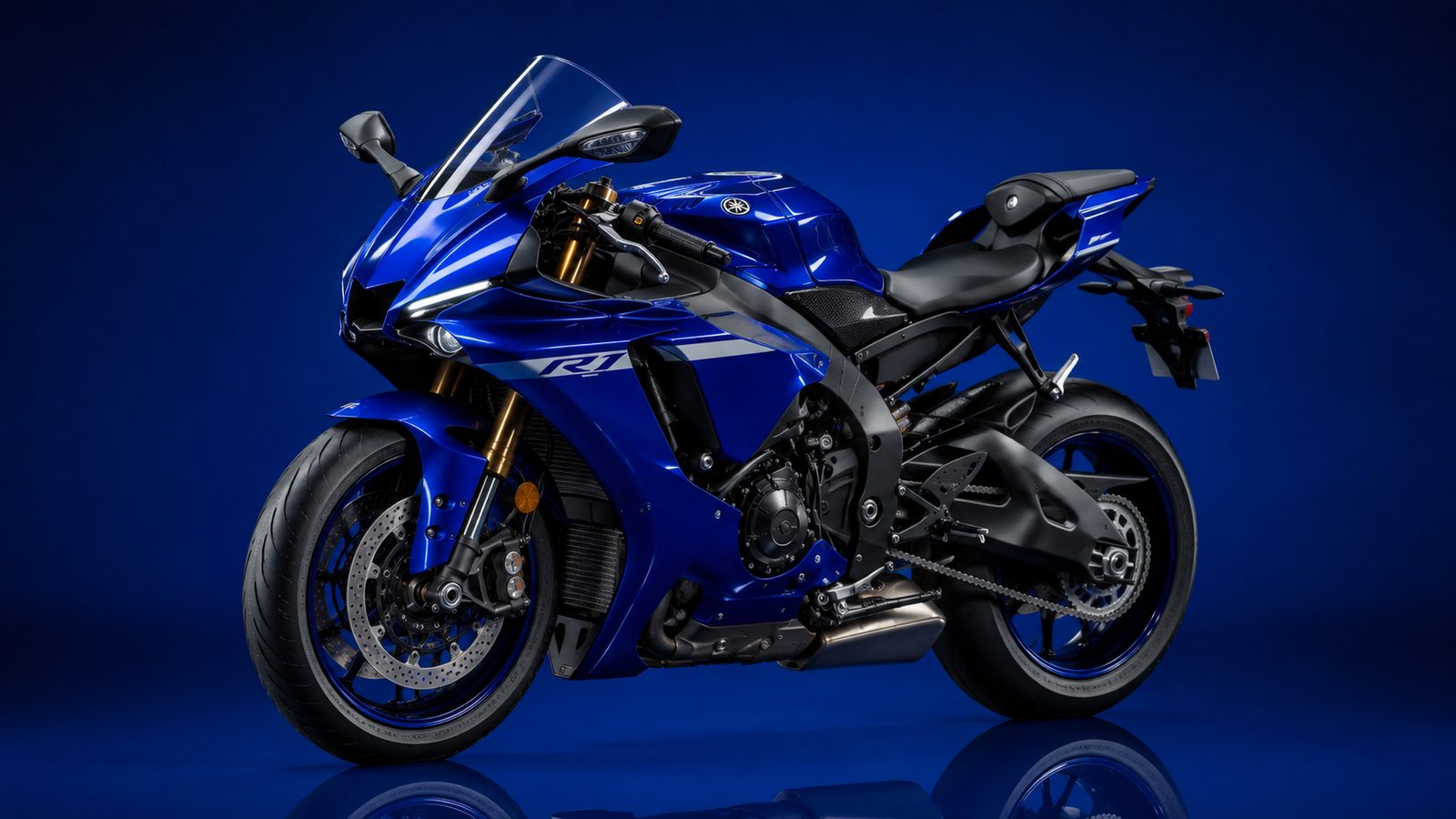 Blue Yamaha YZF-R1 Sportbike Wallpaper - pixora4k.com