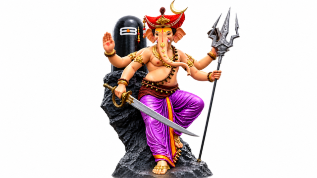 Sakinakyacha Maharaja Ganpati White Background Wallpaper 4K 3840x2160 - Free Download