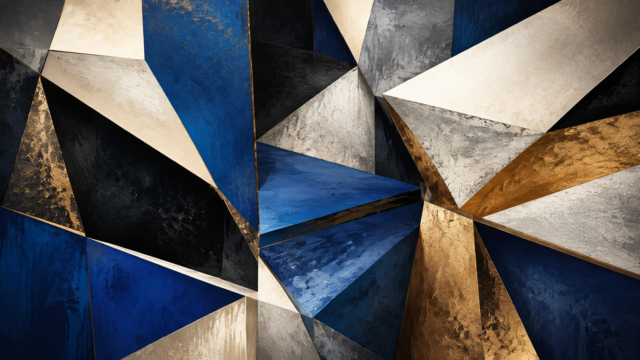 Blue and Gold Geometric Abstract Wallpaper 3840x2160 - Free Download