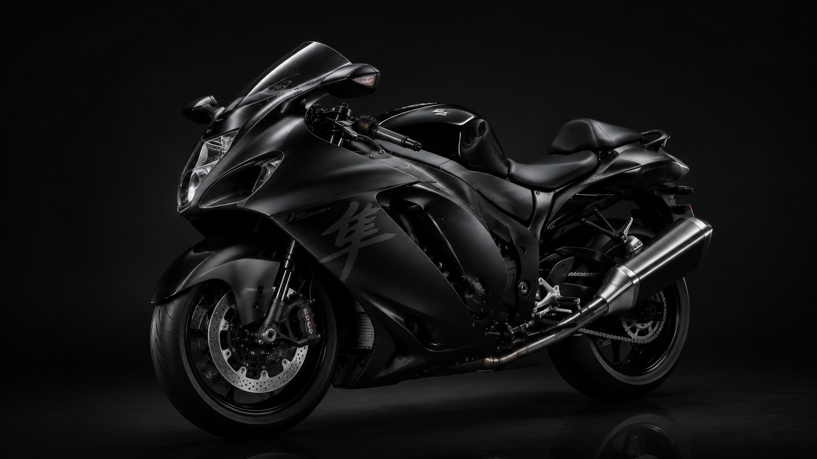 Matte Black Suzuki Hayabusa Wallpaper 4K – Pixora4K - pixora4k.com