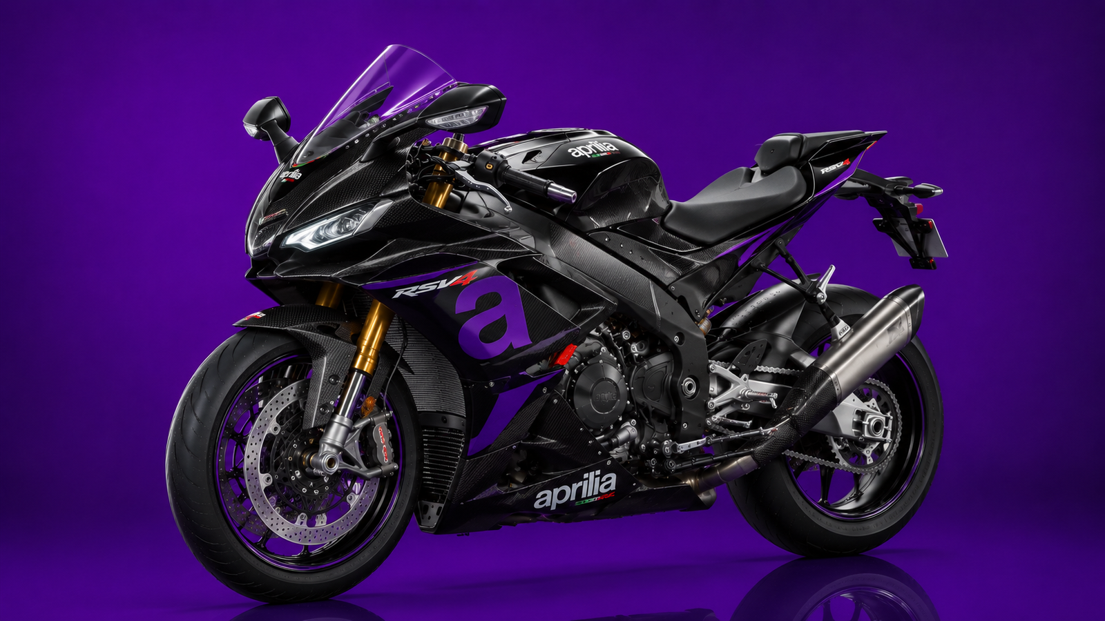 Black and Purple Aprilia RSV4 Superbike Wallpaper 4K – Pixora4K - pixora4k.com