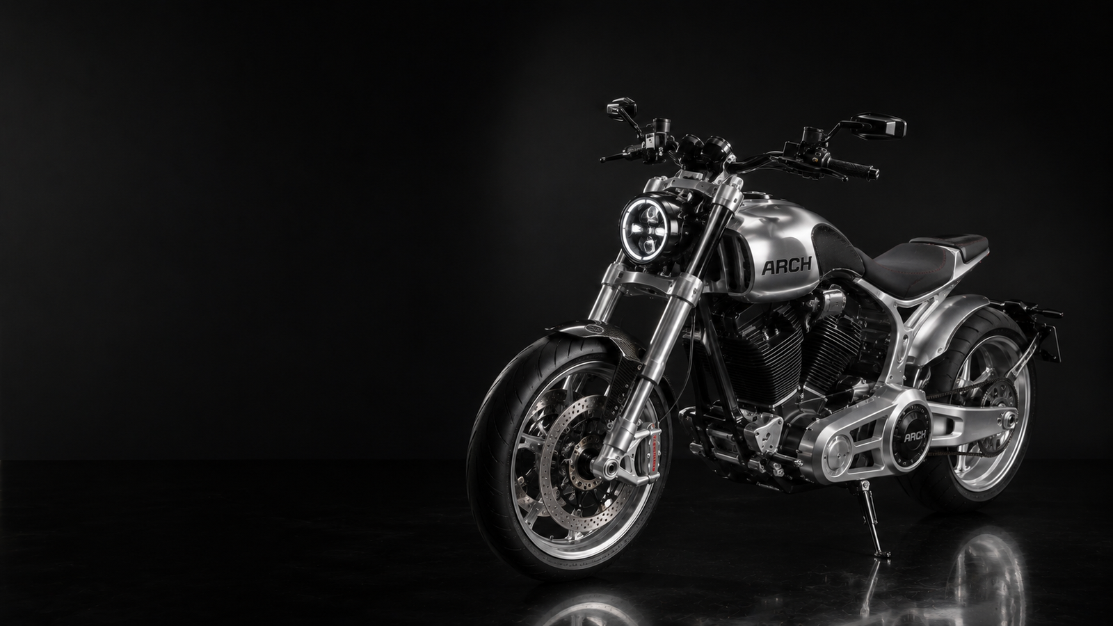 ARCH Motorcycle Dark Studio 4K Premium Desktop Wallpaper - pixora4k.com