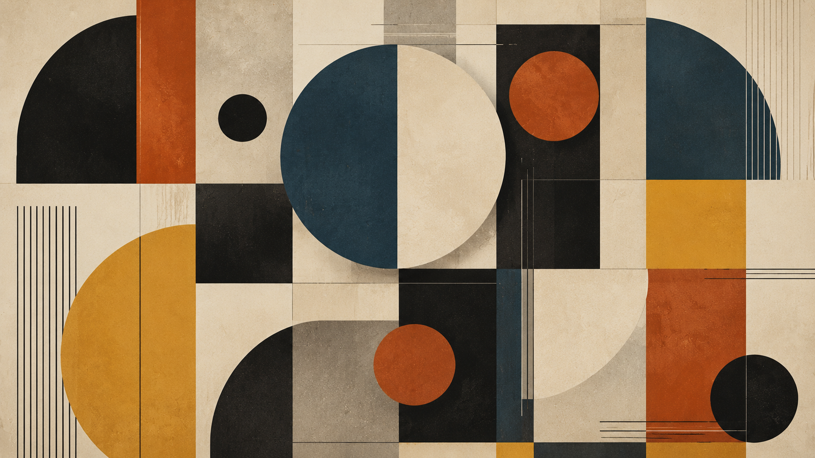 Retro Bauhaus Geometric Abstract Wallpaper - pixora4k.com