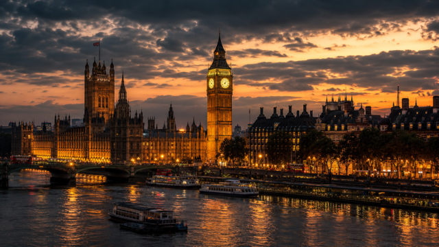 London Big Ben Thames Sunset Wallpaper 4K 3840x2160 - Free Download