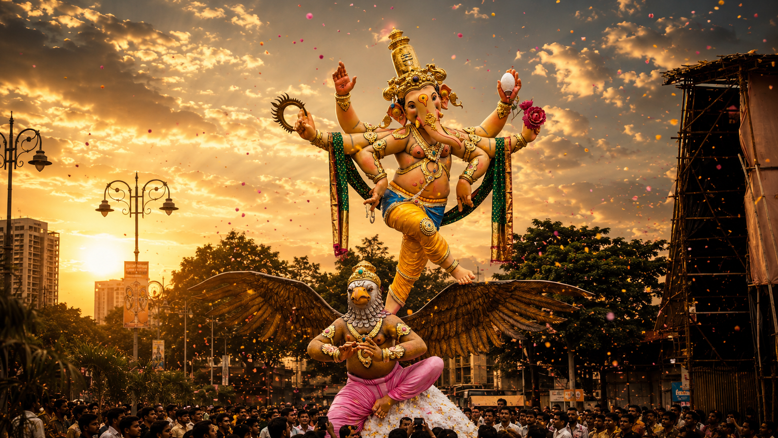 Sakinakyacha Vighnaharta Aagman Wallpaper 4K - pixora4k.com
