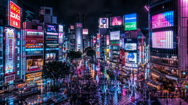 Tokyo Shibuya Crossing Neon Night Wallpaper 4K 3840x2160 - Free Download