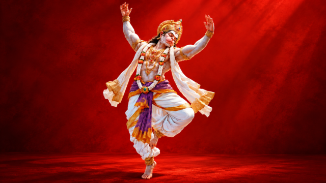Dancing Hanuman 4K Wallpaper – Powerful Lord Hanuman Desktop Background 3840x2160 - Free Download