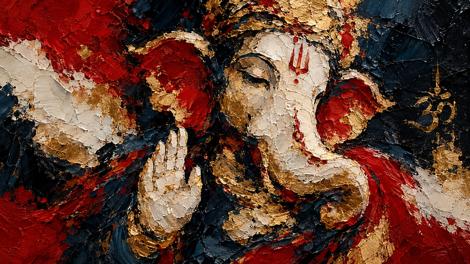 Abstract Ganesha 4K Wallpaper – Artistic Ganesh - pixora4k.com