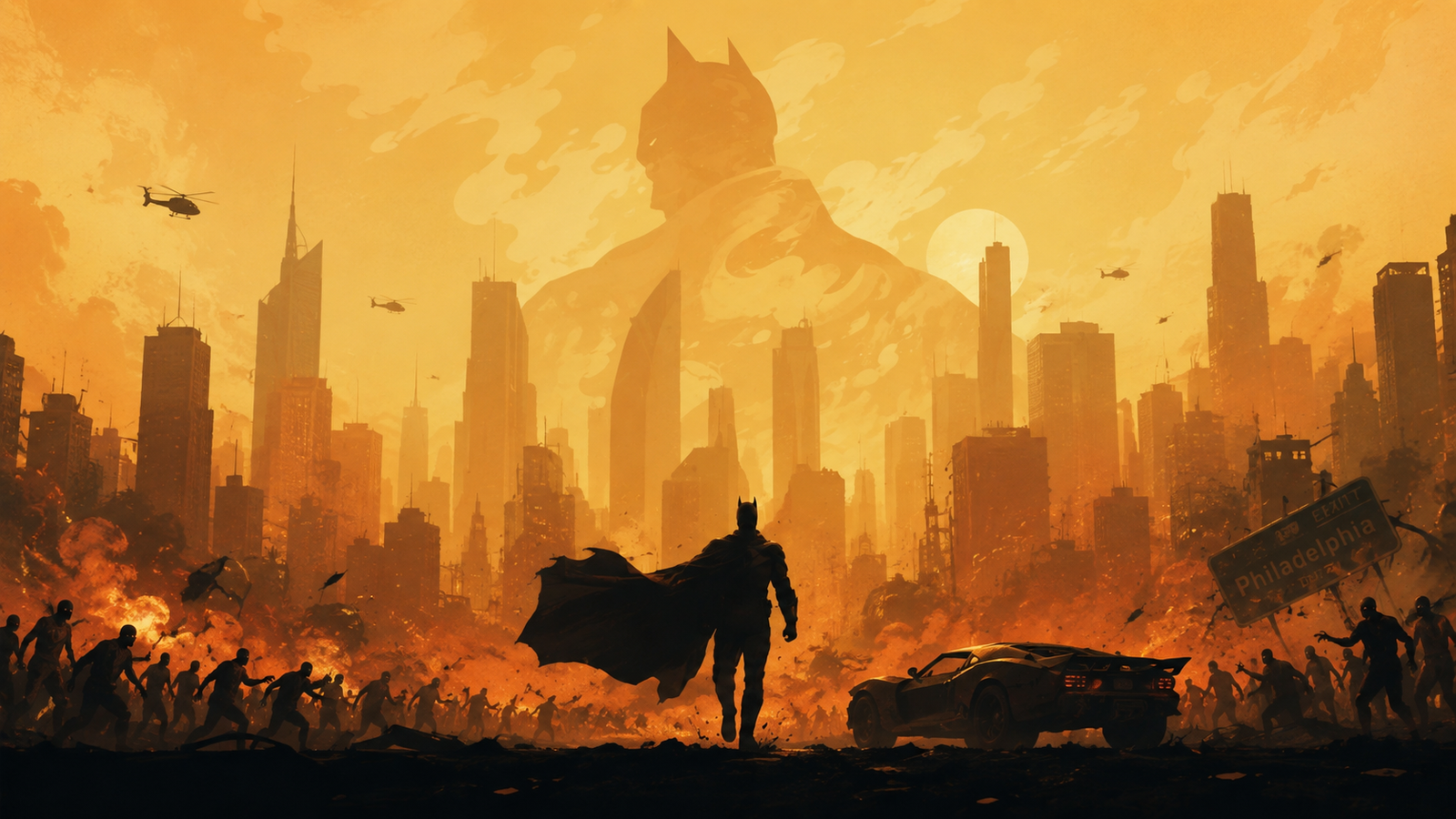 Batman Apocalyptic Zombie City Wallpaper 4K - pixora4k.com