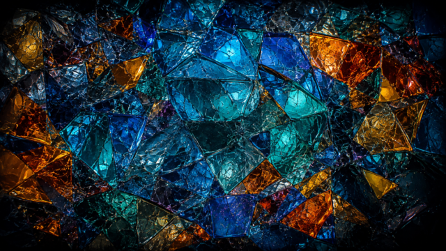 Blue Orange Abstract 4K Wallpaper – Glass Texture 3840x2160 - Free Download