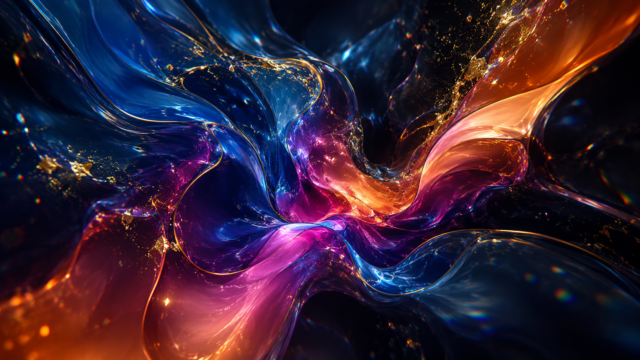 Blue Purple Orange Abstract 4K Wallpaper – Vibrant Design 3840x2160 - Free Download