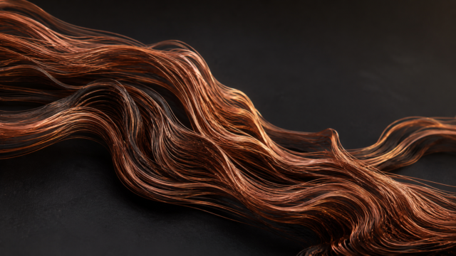 Copper Flow Lines 4K Wallpaper – Dark Abstract Design 3840x2160 - Free Download
