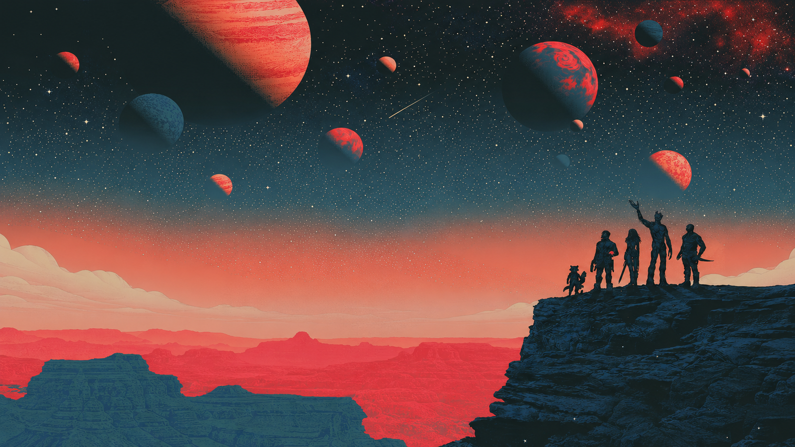 Guardians of the galaxy  Planet Adventure 4K Wallpaper – Epic Space Fantasy - pixora4k.com