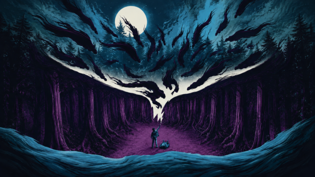 Harry Potter dark Fantasy Forest Moon 4K Wallpaper – Mysterious Night Art 3840x2160 - Free Download