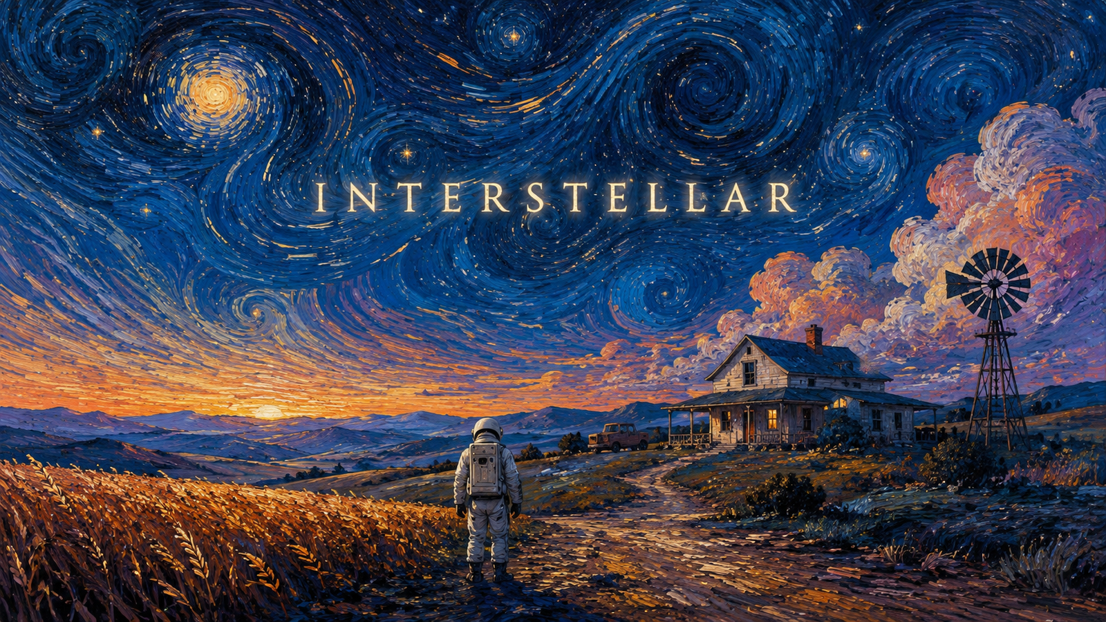 Interstellar Van Gogh Starry Night Wallpaper 4K - pixora4k.com