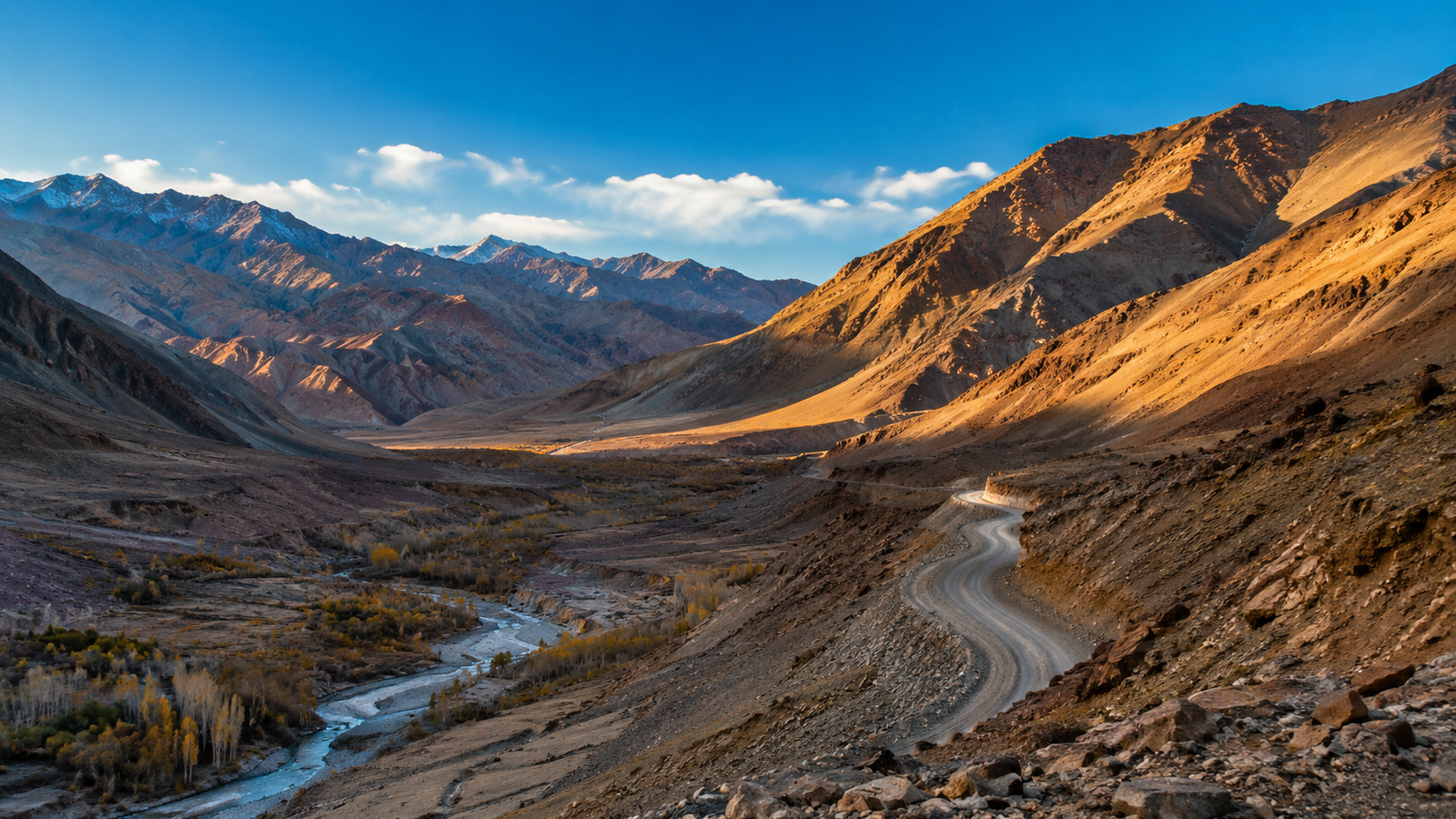 Mountain Valley Road 4K Wallpaper – Scenic Nature Landscape - pixora4k.com