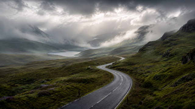 Scottish Highlands Winding Road Mountain Wallpaper 4K 3840x2160 - Free Download