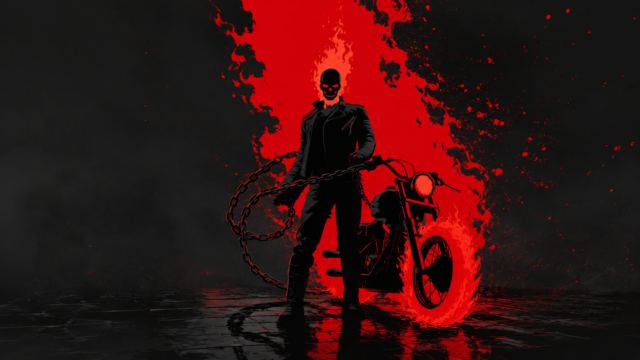 Ghost Rider Motorcycle 4K Wallpaper – Dark Biker Art 3840x2160 - Free Download