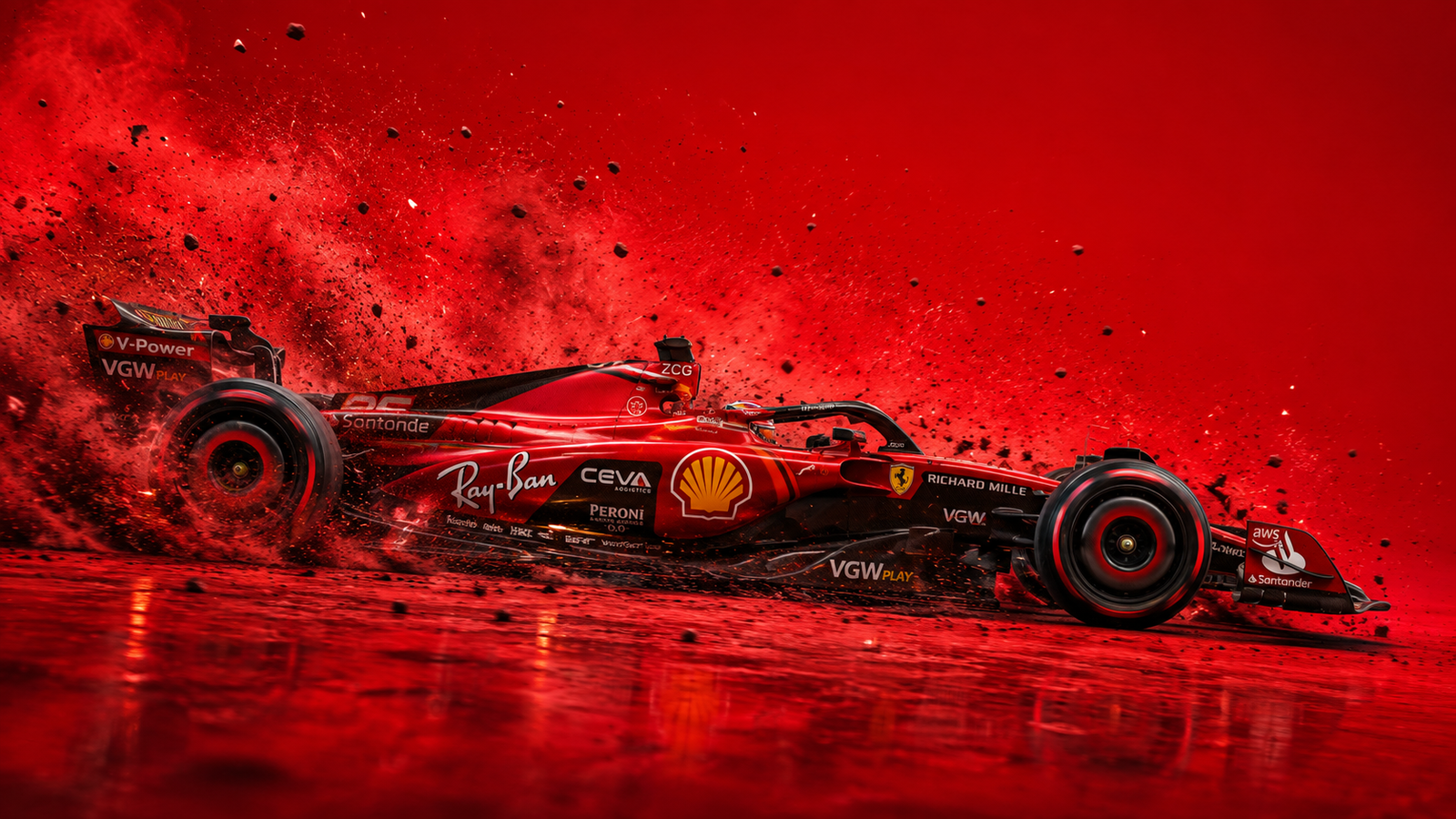 Red Ferrari F1 Racing Wallpaper 4K | Pixora4K - pixora4k.com