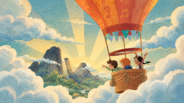 Hot Air Balloon 4K Wallpaper – Whimsical Anime Landscape 3840x2160 - Free Download