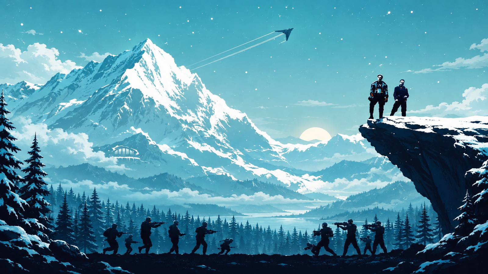 Tactical Battle Wallpaper 4K HD | Snowy Mountains | Pixora4K - pixora4k.com